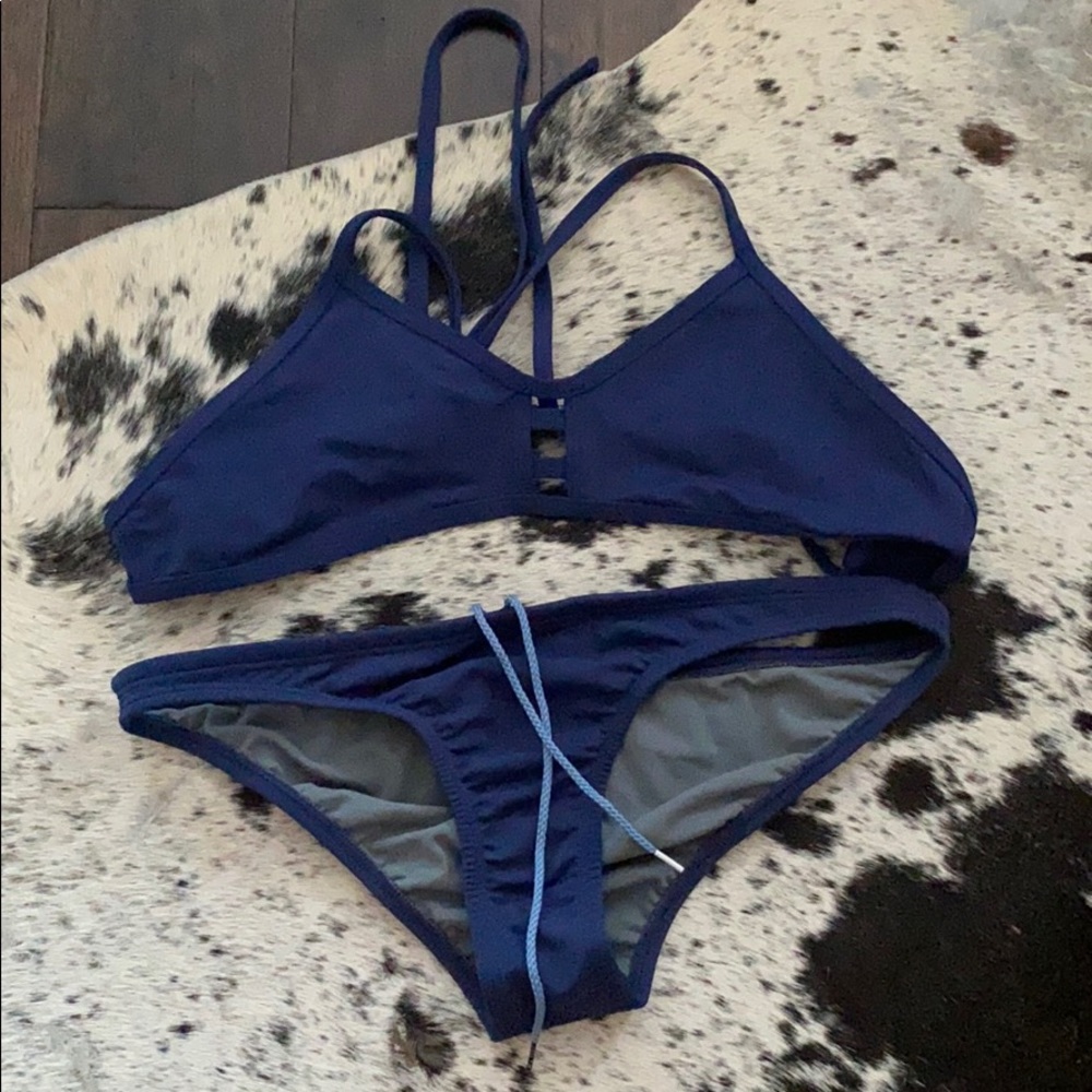 Jolyn Navy Blue and Red Bikini Bundle